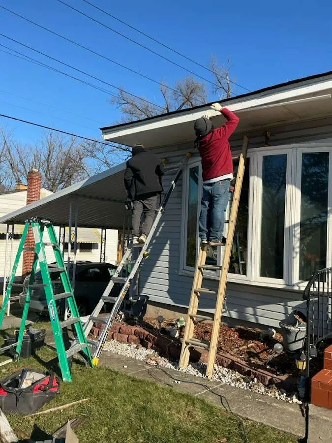 Restoration crew performing exterior repair in Rio Grande City